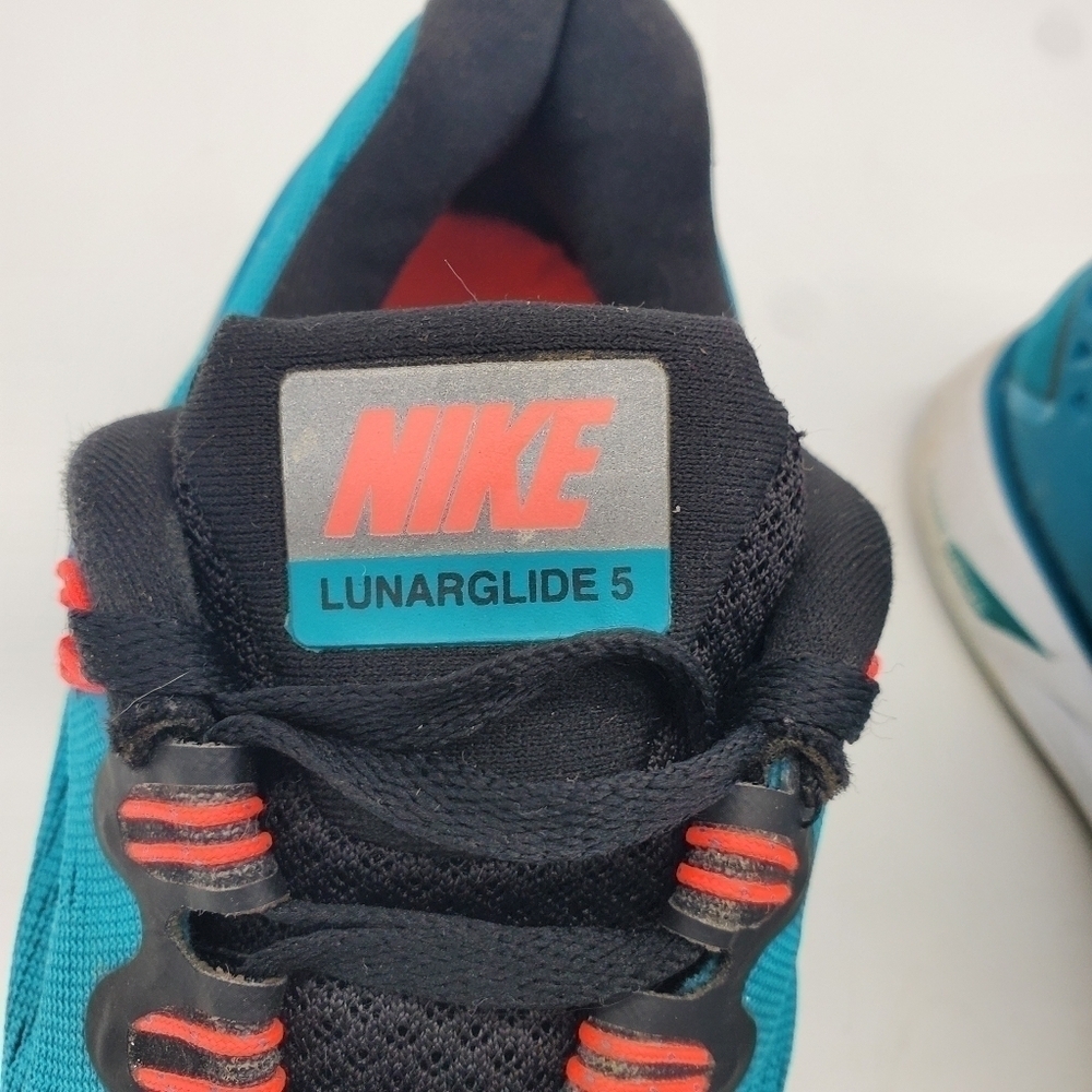 Nike Lunarglide 5 Tropical Teal Blue Running Shoes Size 7 599395-310 - Picture 5 of 10